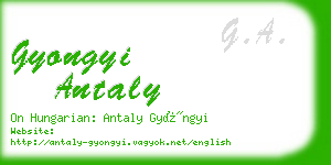 gyongyi antaly business card